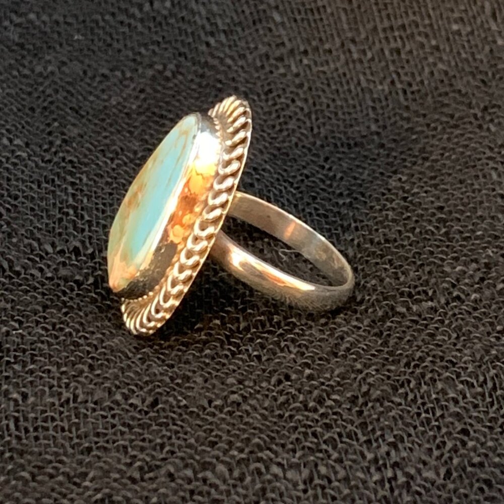 Sea Sediment Blue Green Stone Sterling Silver 925 Ring NEW Sz 6 J651 - Picture 5 of 10